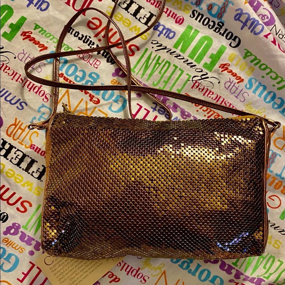 Whiting &davis Brown Mesh crossbody🌟👛 - Picture 3 of 10